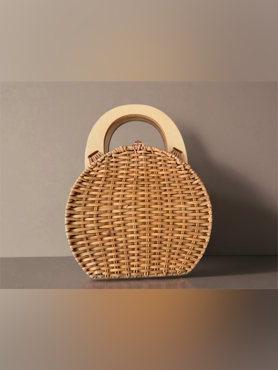 Zara Handbags - Zara Basic Collection Woven Round Handbag with Adjustable Strap